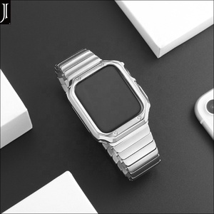 สายนาฬิกาสเตนเลสสตีลและตัวป้องกันหน้าจอ TPU แบบ Electroplated สำหรับ <span class=keywords><strong>Apple</strong></span> Iwatch 7/6/5/4/3/<span class=keywords><strong>2</strong></span>/1 /<span class=keywords><strong>Se</strong></span> - Product Image 5