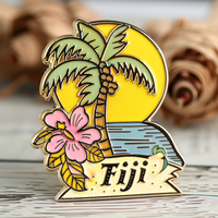 Nuevo Imán Metálico 3D de Árbol de Coco de la Isla Fiji, Recuerdo Turístico, Imán para Refrigerador