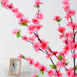 กิ่งดอกพีชประดิษฐ์ขนาดใหญ่ ดอกไม้ผ้าไหม ตกแต่งงานแต่งงานและบ้าน - Product Image 4