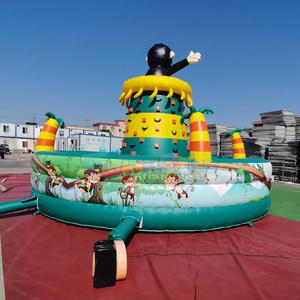 Divertidos juegos inflables interactivos de carnaval con temática de monos, juegos de pared de escalada inflables para eventos al aire libre. - Product Image 4