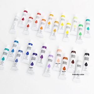 Peinture <span class=keywords><strong>Gouache</strong></span> 24 Couleurs – Lot de 6 ml chacune en Tubes Aluminium-Plastique – Non Toxique – Idéal pour l'Art sur Papier/Verre pour Étudiants - Product Image 3