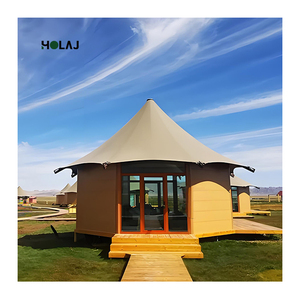 Tente de <span class=keywords><strong>camping</strong></span> de luxe personnalisable quatre saisons, cadre en acier durable, toile Oxford imperméable, conçue pour une utilisation tout-terrain, tropicale - Product Image 1