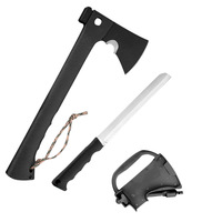Hache tactique multifonctionnelle de survie pour le camping en plein air, la coupe de bois, les situations d'urgence en voiture, avec manche en plastique, personnalisable OEM Sipto DIY