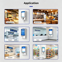 Kiosco de autoservicio de 21.5 pulgadas con pantalla táctil inteligente interactiva para restaurantes de comida rápida y comercios minoristas.
