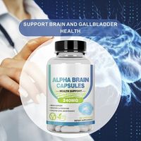 HDK OEM ODM Capsules Mémoire et Concentration 240mg avec Choline, Clubmoss denté et Paille d'avoine pour le soutien cognitif cérébral, Végétalien