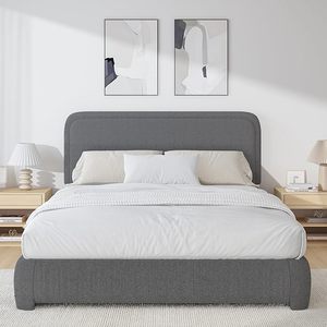 <span class=keywords><strong>Letto</strong></span> Smart Elegante Europeo con Rivestimento in Bouclé, Struttura e Testiera con Angoli Arrotondati, Direttamente dalla Fabbrica Cinese - Product Image 2
