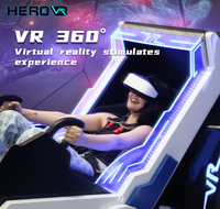 HEROVR Indoor Adventure Park VR 360 Diseño Realidad Virtual Montaña rusa 6DoF Plataforma de movimiento Simulador de vuelo Metal Público