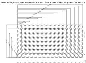 Support de batterie universel 26650 à emboîtement, entretoises 1x2 et 1x3 avec pas de 27,5 mm et trou de 26,4 mm pour pack de batteries Li-ion DIY - Product Image 2