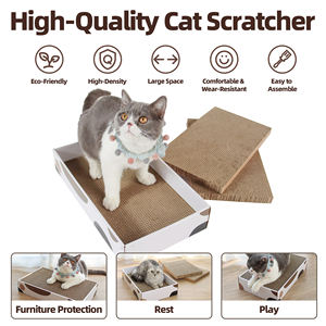 Interactieve <span class=keywords><strong>Cat</strong></span> Toy Krassen Berichten Slijpen Klauw Pet Speelhuis Met Krassen Krabpaal Papier Doos Borad Kat <span class=keywords><strong>Scratcher</strong></span> - Product Image 2