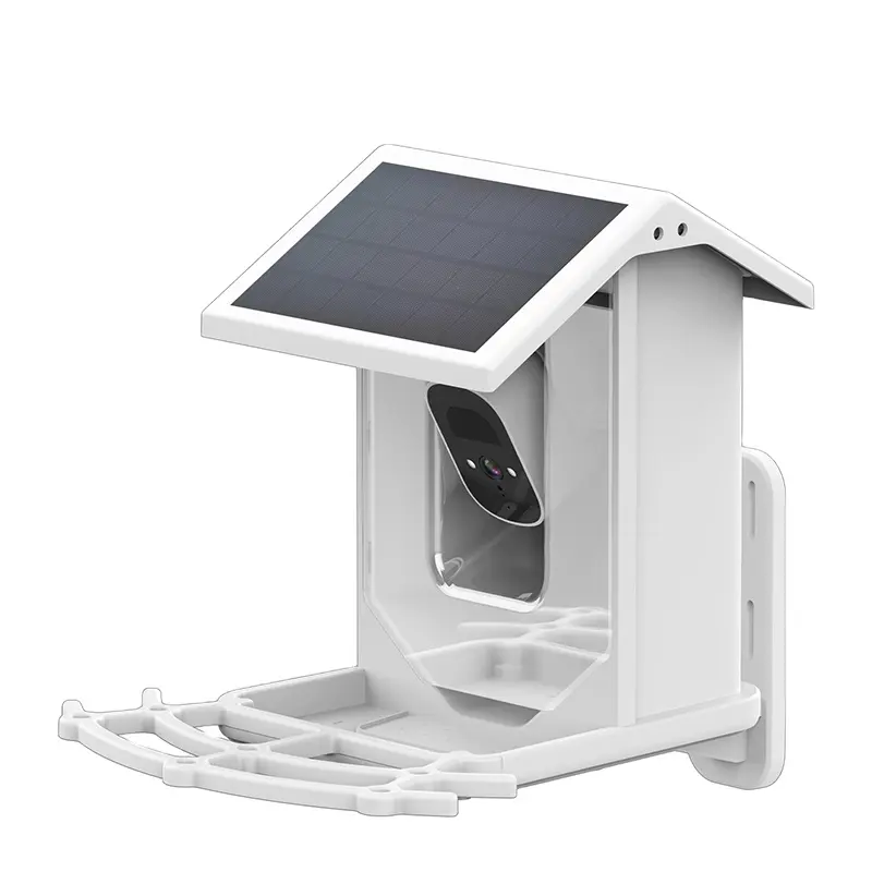 Alimentador de Pássaro Inteligente Solar com Monitor Camera App Controlado, Gravar e Fotografia, Microfone Embutido, Qualidade HD 1080P