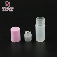 RPP(S)-3ML Translucide Clair Petit Testeur Échantillon Rouleau Bouteille Conteneur Avec Boule En Acier Capuchon Transparent Mignon Cosmétique Emballage