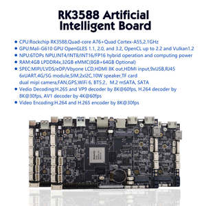 Nueva Placa Base Figbrain Rockchip RK3588 SocketA con 8G de Memoria DDR4, 64G, Video 8K, NPU de 6TOPs, WiFi6, <span class=keywords><strong>GMAC</strong></span>, Placa de IA de Borde SBC - Product Image 6