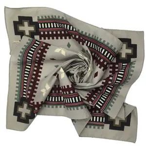 Sciarpa in cotone dal Design personalizzato con stampa digitale diretta Factor per le donne bandane in puro cotone al 100%