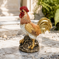Modèle d'animal de ferme miniature en résine écologique, jouet artisanal pour la décoration de cour extérieure, ornements artistiques en résine