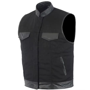 Gilet de moto en cuir de haute qualité pour hommes Gilet d'hiver en cuir pour l'extérieur Gilet de moto de style personnalisé - Product Image 2