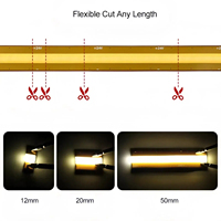 Bande LED COB flexible à découper librement, 528 LED, 24V 12V, pour la décoration intérieure