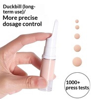 WELLFLYER OTMT-009 Flacon vide portable à pompe pour échantillons de crème contour des yeux, fond de teint et lotion, type bec de canard simple