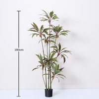 Árbol de Terciopelo Artificial en Maceta Verde, Adorno de Jardín para Oficina, Decoración del Hogar, Plantas Artificiales