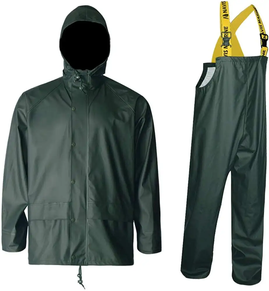 Coastal Sailing waterproof Jacket with Bib Pants Fishing Rain Suit Foul Weather Gear