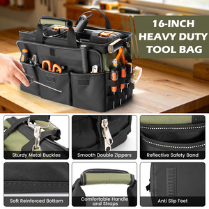 Heavy Duty 16 Pockets <b>Tool</b> Organizer <b>Bag</b> Portable <b>Tool</b> Carry <b>Tote</b> <b>Bags</b> Electrician <b>Tool</b> <b>Bag</b> - Product Image 5