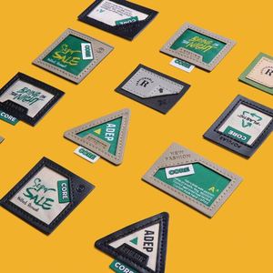 Custom Leather Hat <b>Patch</b> Sewing on Leather Label Embossed Logo for Clothes - Product Image 4