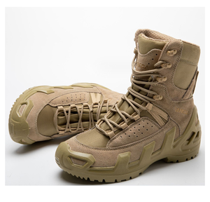 TSB08 Durable Stock Middle High Low Green Suede Cow Leather Breathable <b>Hiking</b> <b>Boots</b> - Product Image 4