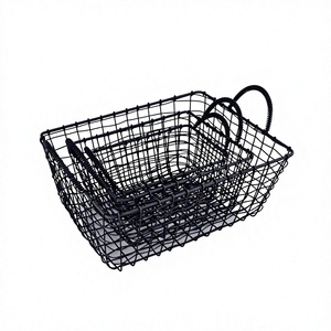 Custom Shape and Size Storage <b>Basket</b> Modern Design Top Quality Black Color Storage <b>Basket</b> Use for Home and Kitchen - Product Image 1