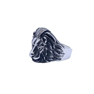 Lion <b>Ring</b> <b>For</b> <b>Men</b> Stainless Steel Animal Shape Retro <b>Silver</b> Gift Jewelry 216004 - Product Image 3