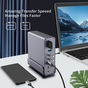 USB-C <span class=keywords><strong>Dual</strong></span> HD 4K Docking <span class=keywords><strong>Station</strong></span> 16-in-1 đa chức năng HUB Adapter với MST hỗ trợ cho MacBook & Máy tính để bàn - Product Image 5