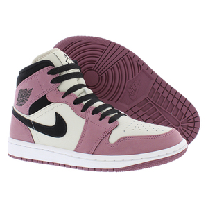Nike Air Jordan 1 Mid Se Chaussures pour femmes Light Mulberry Black Style basketball - Product Image 4