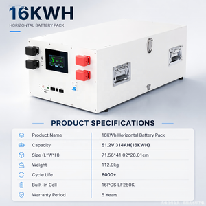 แบตเตอรี่ BSY 51.2V 314Ah 16kWh แบบต่อพ่วงได้ รุ่น V19 200A BMS CAN RS485 รับประกัน 5 ปี 8000 รอบการใช้งาน สำหรับโซลาร์บ้าน - Product Image 2