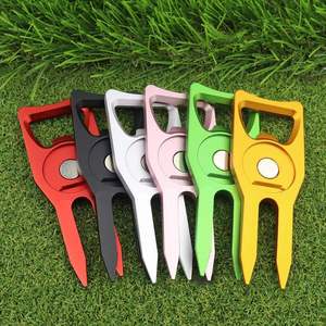 Low MOQ Golf Divot <b>Tool</b> Bottle Opener 6 in 1 Golf Divot Repair <b>Tool</b> Metal Divot <b>Tool</b> and Ball Marker - Product Image 3
