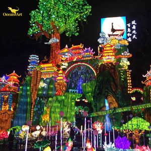 Exhibición de Faroles 3D Grandes e Impermeables para Exteriores con Luces LED para Diwali y Acción de Gracias en Parques Temáticos - Product Image 2