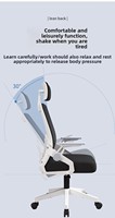 Chaise de bureau ergonomique moderne en maille, avec accoudoirs réglables en hauteur, confortable pour les longues sessions assises, idéale pour les étudiants, le gaming et la chambre.