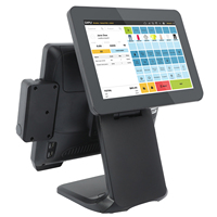 Système de point de vente tout-en-un 15 pouces, double écran, caisse enregistreuse, tablette Windows, Machine de point de vente pour supermarché, Restaurant, Machine de facturation