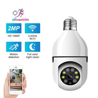 Caméra Ampoule E27 Sans Fil CMOS 1080P Panoramique à 360 Degrés Sécurité Domestique PTZ Suivi Automatique Détection de Mouvement Audio Bidirectionnel