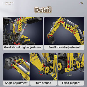 Mould <span class=keywords><strong>King</strong></span> 17036 Bulldozer technique, excavatrice, modèle de construction à assembler, fonctionnement bidirectionnel, blocs de construction pour adultes - Product Image 5