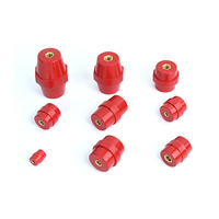 Isolateur hexagonal de la série SM, rouge, pour support électrique de barre omnibus