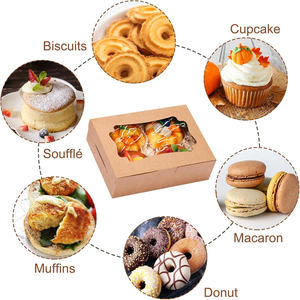 Scatole per Biscotti in Cartone Marrone con 3 Stili di Finestra per Cioccolatini, Fragole, Muffin, Ciambelle e Regali per Feste - Product Image 3