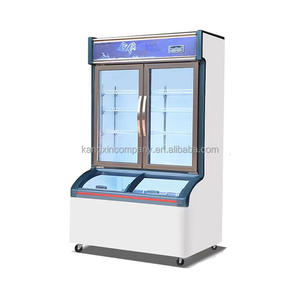 Congélateur commercial de supermarché avec porte vitrée combinée, congélateur supérieur et inférieur - Product Image 4