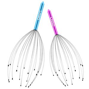 Masajeador de cabeza Manual de acero inoxidable con mango personalizado, masajeador de Color para el cuero cabelludo - Product Image 3