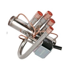 Vanne de répartition à 4 voies en cuivre série SHF-G pour systèmes de pompe à chaleur - Contrôle AC/Inverter AC fixe personnalisable - Product Image 4