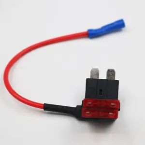 12V 24V 32V Car Add-A-Circuit Fuse Tap Piggy Back Blade Fuse Holder with 10A 15A 20A Blade Fuse for Cars Trucks Boats