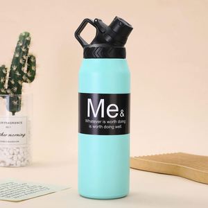 Bouteille d'eau de camping 750 ml 950 ml en acier inoxydable 304, grande capacité, thermos sport isotherme avec couvercle - Product Image 2