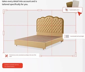 <span class=keywords><strong>Lit</strong></span> en cuir tufté à boutons rétro de style français Chambre à coucher moderne et simple <span class=keywords><strong>Lit</strong></span> double à bord carré de luxe <span class=keywords><strong>Lit</strong></span> intégré - Product Image 6