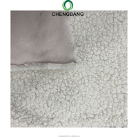 Tissu polaire Sherpa 100% Polyester Spandex, extensible dans les quatre sens, tricoté, à poils courts, épais, vente en gros pour jouet en peluche