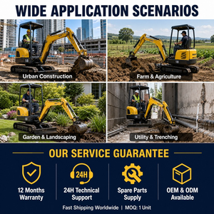 รถขุดขนาดเล็กใหม่ 1.5 ตัน เครื่องยนต์ 2 จังหวะ มาตรฐาน Ce Euro5 Epa สำหรับงานเกษตรกรรม ปรับแต่งได้ตามต้องการ - Product Image 5