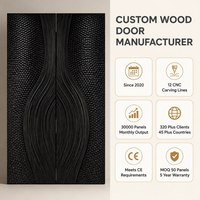 Porte intérieure en bois massif sur mesure, fabrication directe d'usine, design sculpté en 3D, porte en MDF pour appartement/hôtel/villa