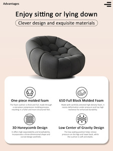 <span class=keywords><strong>Canapé</strong></span> sectionnel moderne compressé, une place, en <span class=keywords><strong>tissu</strong></span> maillé, design incurvé, garni d'éponge, pour salon, Chine - Product Image 2