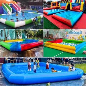 Instalaciones de parque de atracciones de piscina inflable gruesa y duradera de alta calidad en recreación acuática - Product Image 6